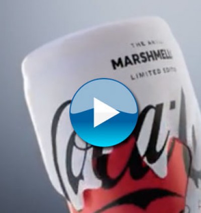 Un diseño conjunto de Coca-Cola con Marshmello
