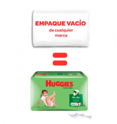 Empaques vacíos para conseguir empaques llenos de pañales